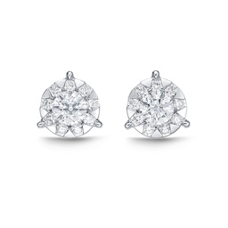 [FEBQ12500008W72000] White Gold Diamond Bouquet Earrings 0.95ct