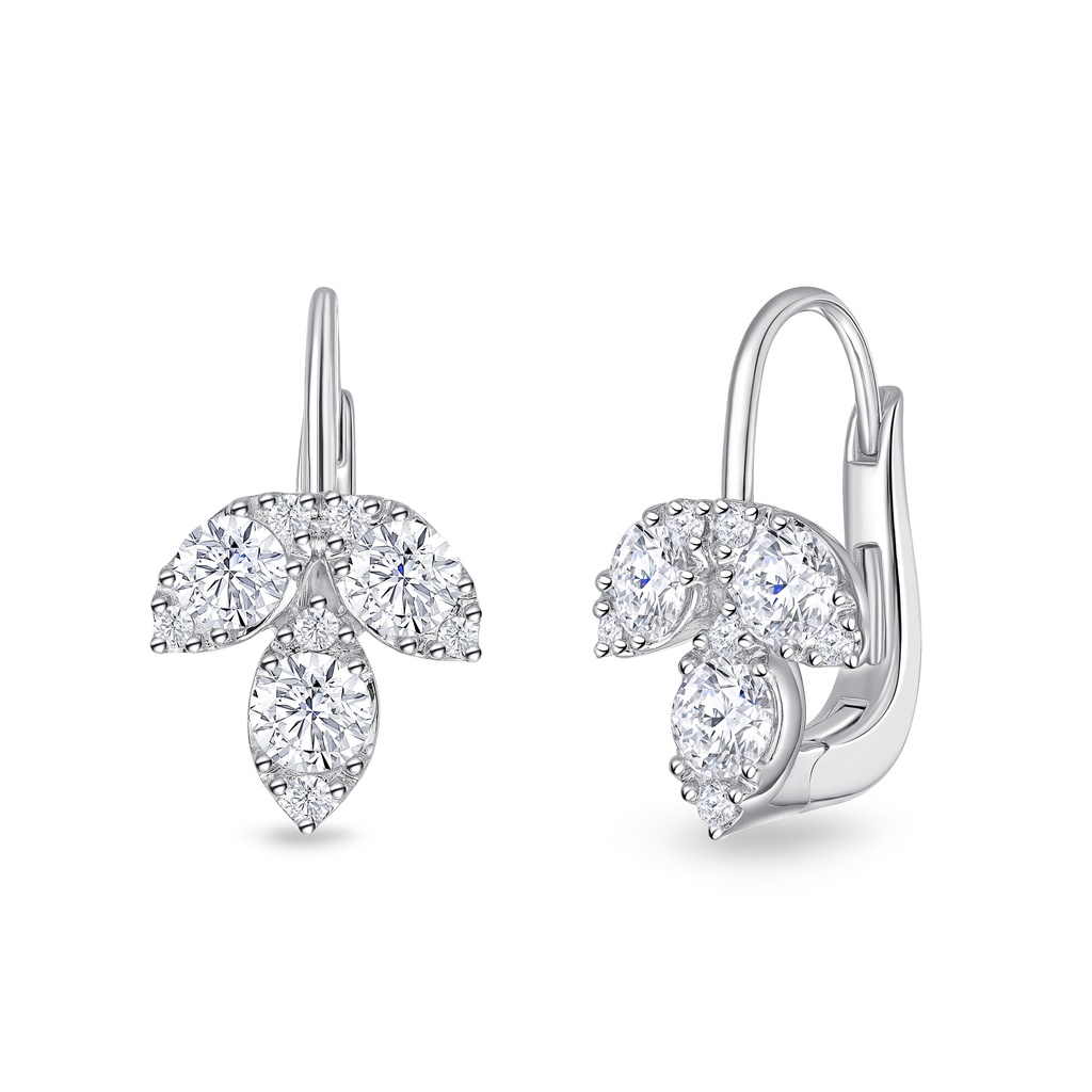 Diamond Petal Earrings 1.24cttw