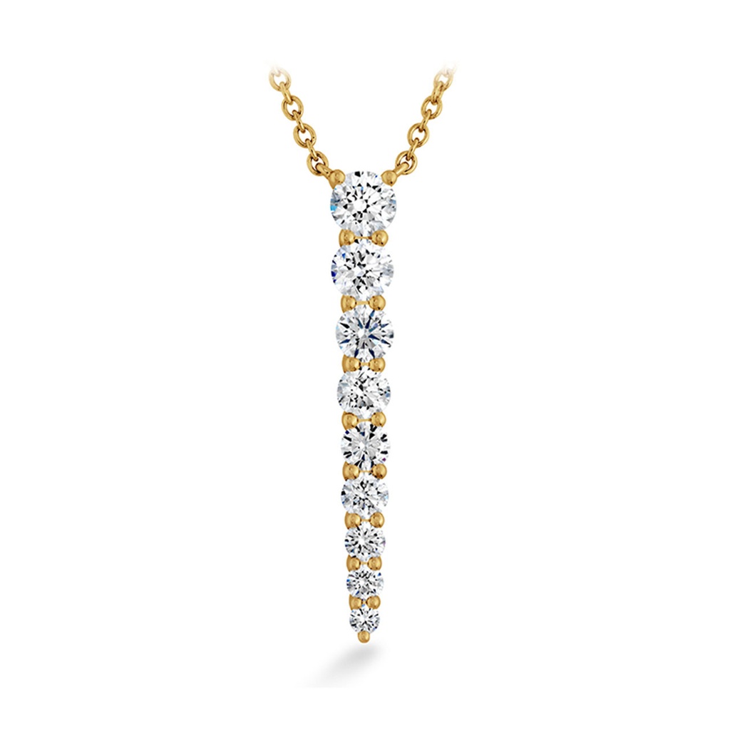 Diamond 9 Stone Drop Necklace 0.82cttw