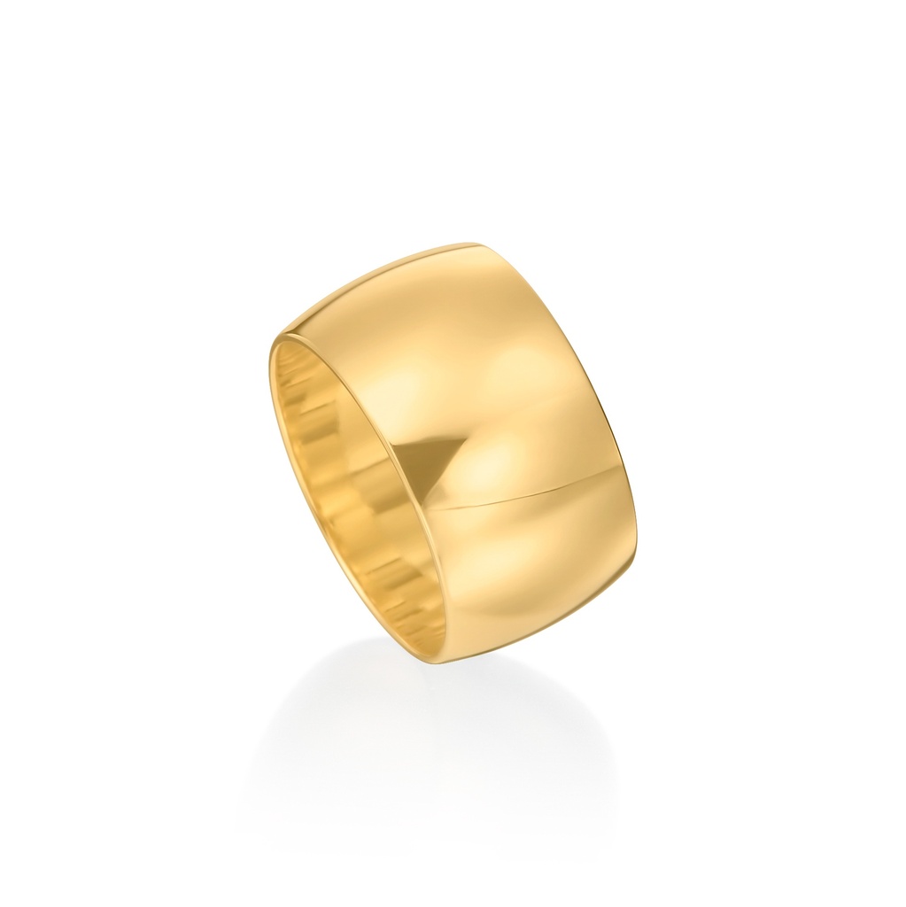 18Kt Yellow Gold 12.00mm Polished Band Sz9
