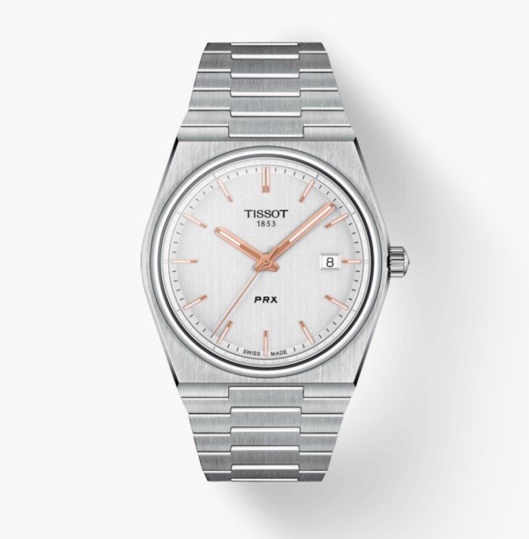 40mm Silver Dial Watch With A Stainless Steel Strap