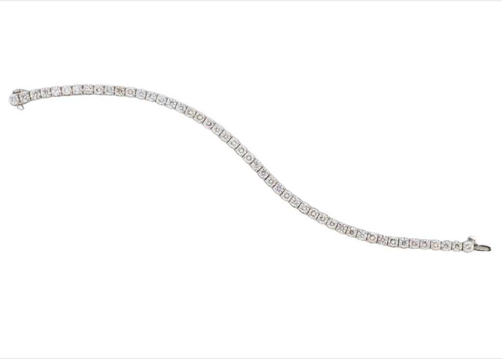 14Kt White Gold Tennis Bracelet With 48 Round Diamonds Weighing 7.98cttw G-H/SI