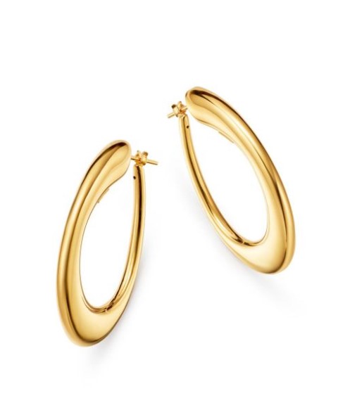 18Kt Yellow Gold Oro Classic Oval Hoops