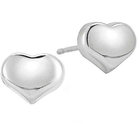 18Kt White Gold Tiny Hear Stud Earrings