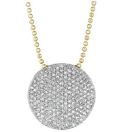 14Kt Yellow Gold Large Infinity Pendant Necklace With (191) Round Diamonds Weighing 1.00cttw
