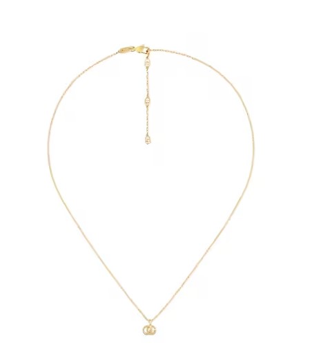 18Kt Yellow Gold GG Running Pendant Necklace
