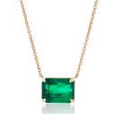[MHRTPP360-P] 18Kt Yellow Gold East-West Set Pendant Necklace With An Emerald Weighing 3.60ct