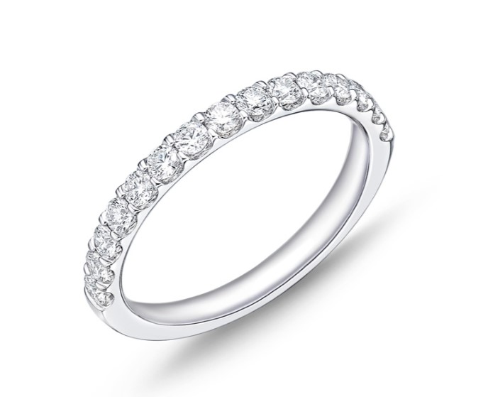 Platinum Odess Eternity Band With (24) Round Diamonds Weighing 1.42cttw