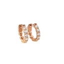 [E069-200-10-R] 14Kt Rose Gold Hoops With (10) Round Diamonds Weighing 2.00cttw