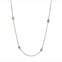 14Kt Yellow Gold Diamond By The Inch Necklace With (12) Round Diamonds Weighing 1.33cttw