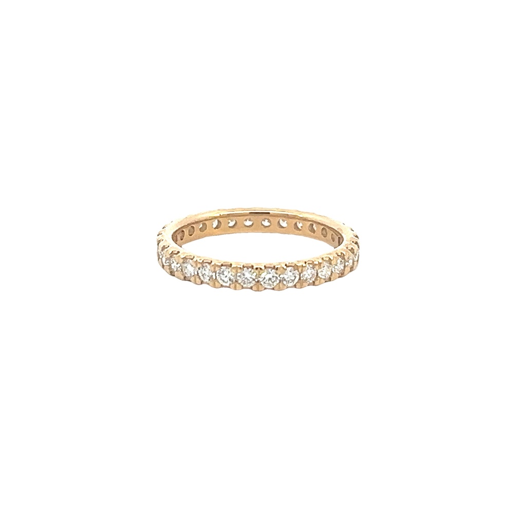 18Kt Yellow Gold Eternity Band With 30 Round Diamonds Weighing 0.80cttw