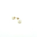 [8CPE] 14Kt Yellow Gold 8mm Pearl Stud Earrings