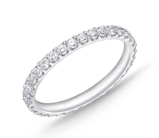 Platinum Odessa Eternity Band With (34) Round Diamonds Weighing 0.80cttw