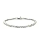14Kt White Gold Crown Set Tennis Bracelet With (65) Round Diamonds Weighing 2.00cttw