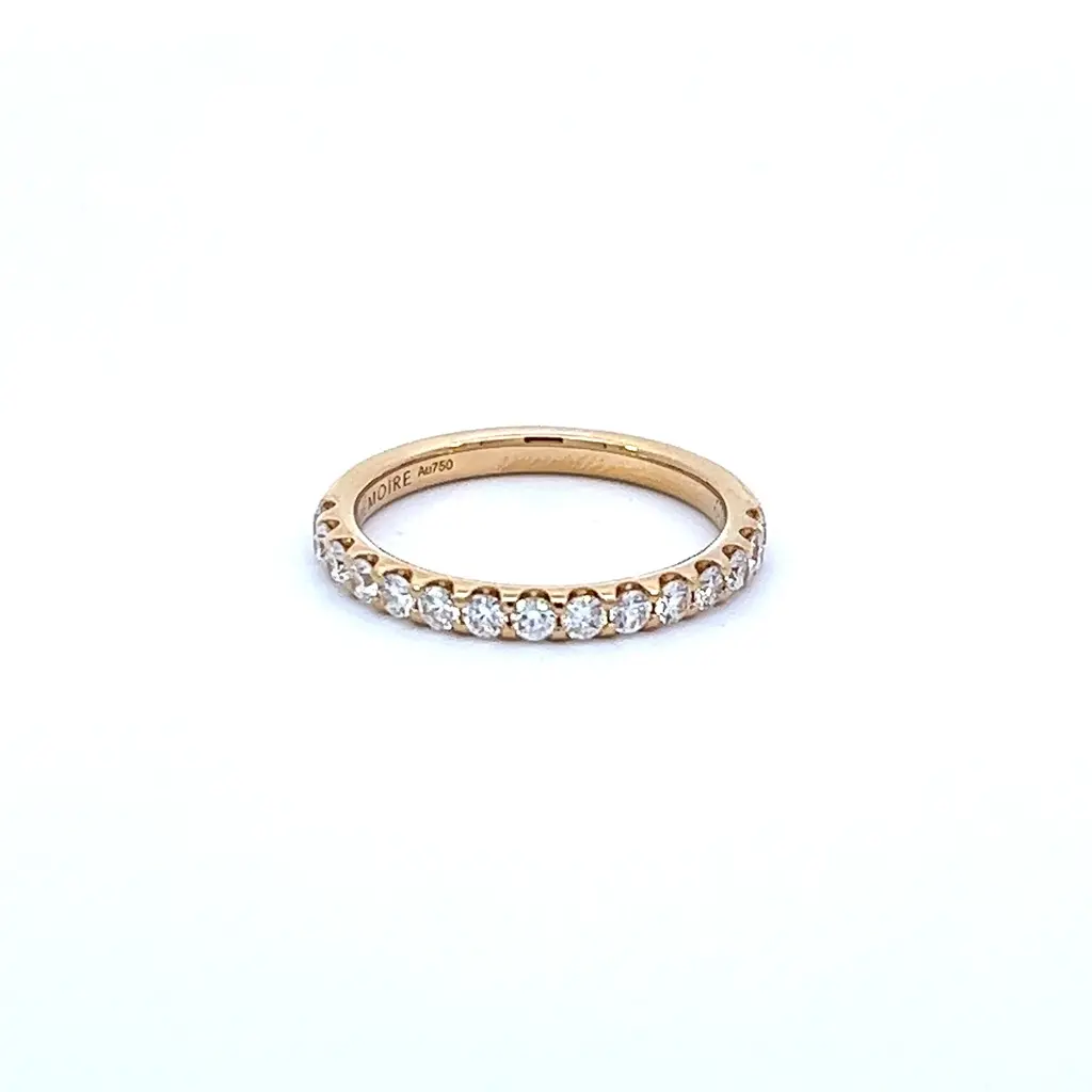 18Kt Yellow Gold Odessa Band With (16) Round Diamonds Weighing 0.50cttw