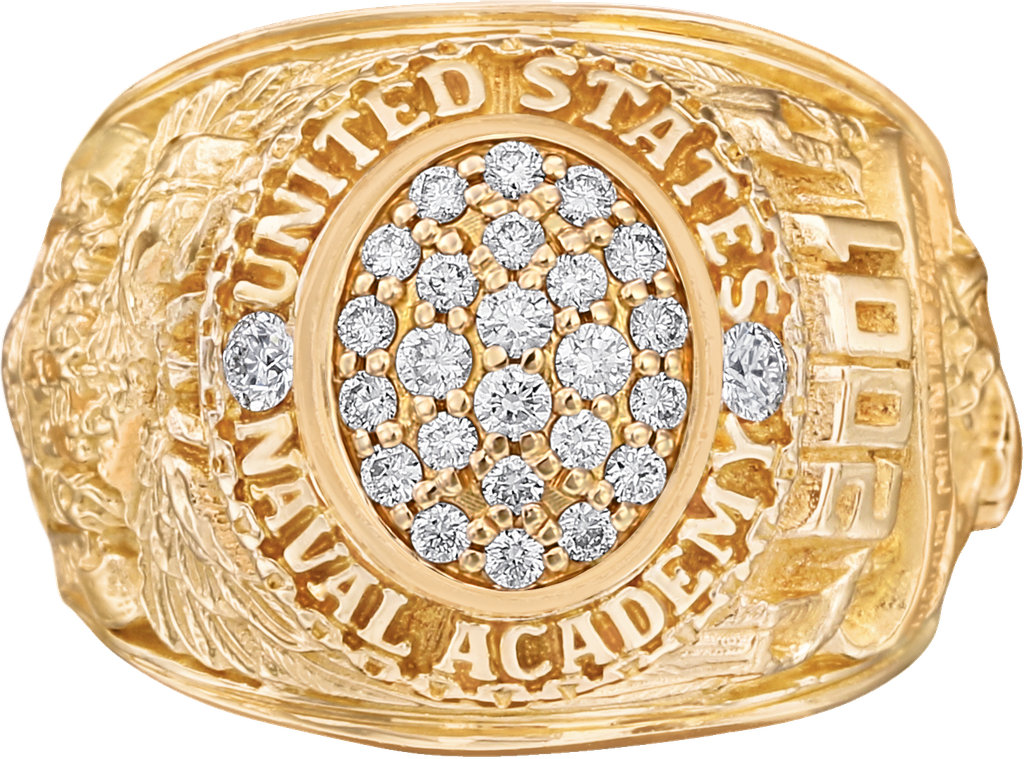 Diamond Plug for USNA Class Ring