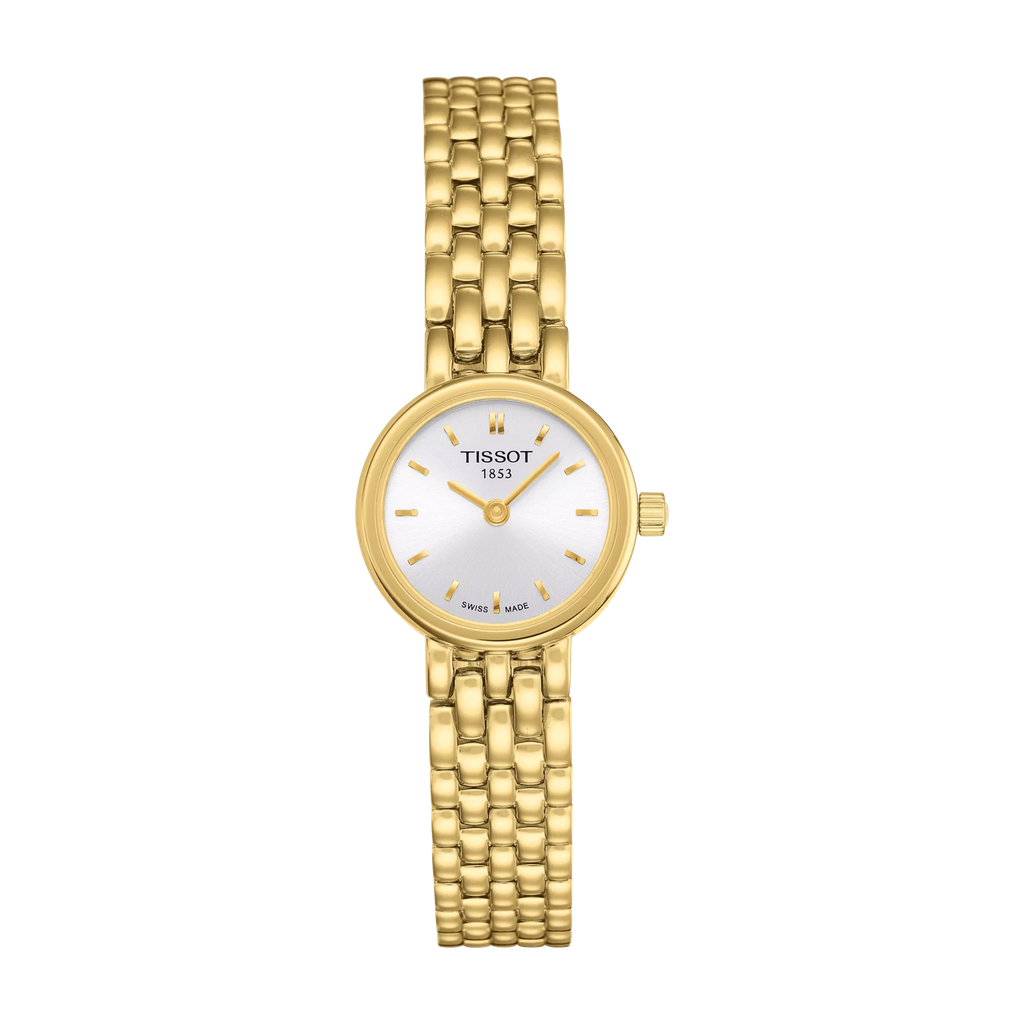 19.5mm Lovely Ladies Quartz Movement Watch With A Silver Dial And Stainless Steel Gold Tone Strap