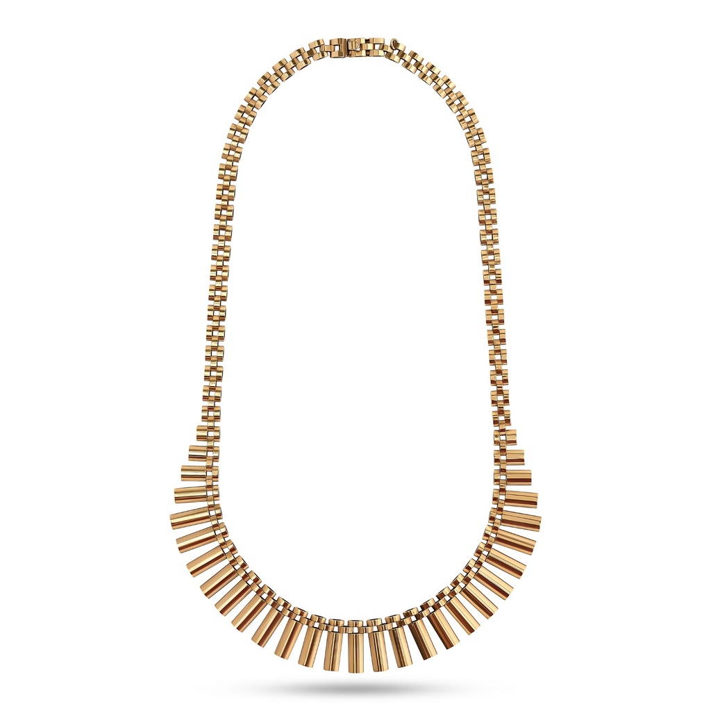 9Kt Yellow Gold Fringe Style Necklace 16"