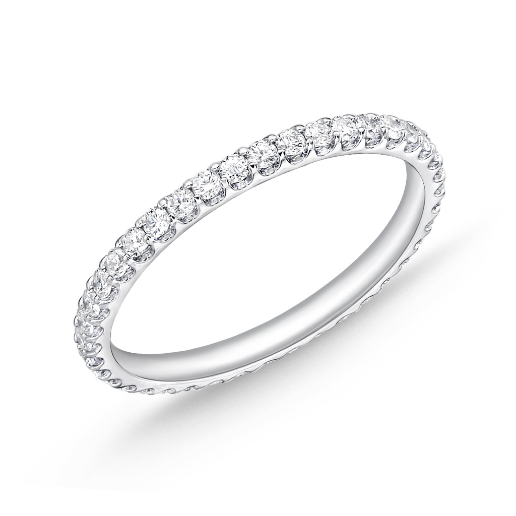Platinum Odessa Eternity Band With (41) Round Diamonds Weighing 0.52cttw