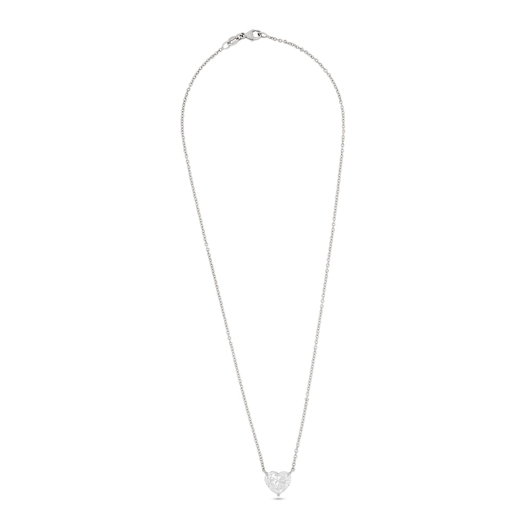 Platinum Necklace With A Heart Shaped Diamond Weighing 4.03ct 