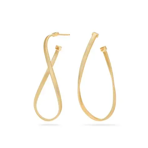 18Kt Yellow Gold Marrakech Twisted Hoops
