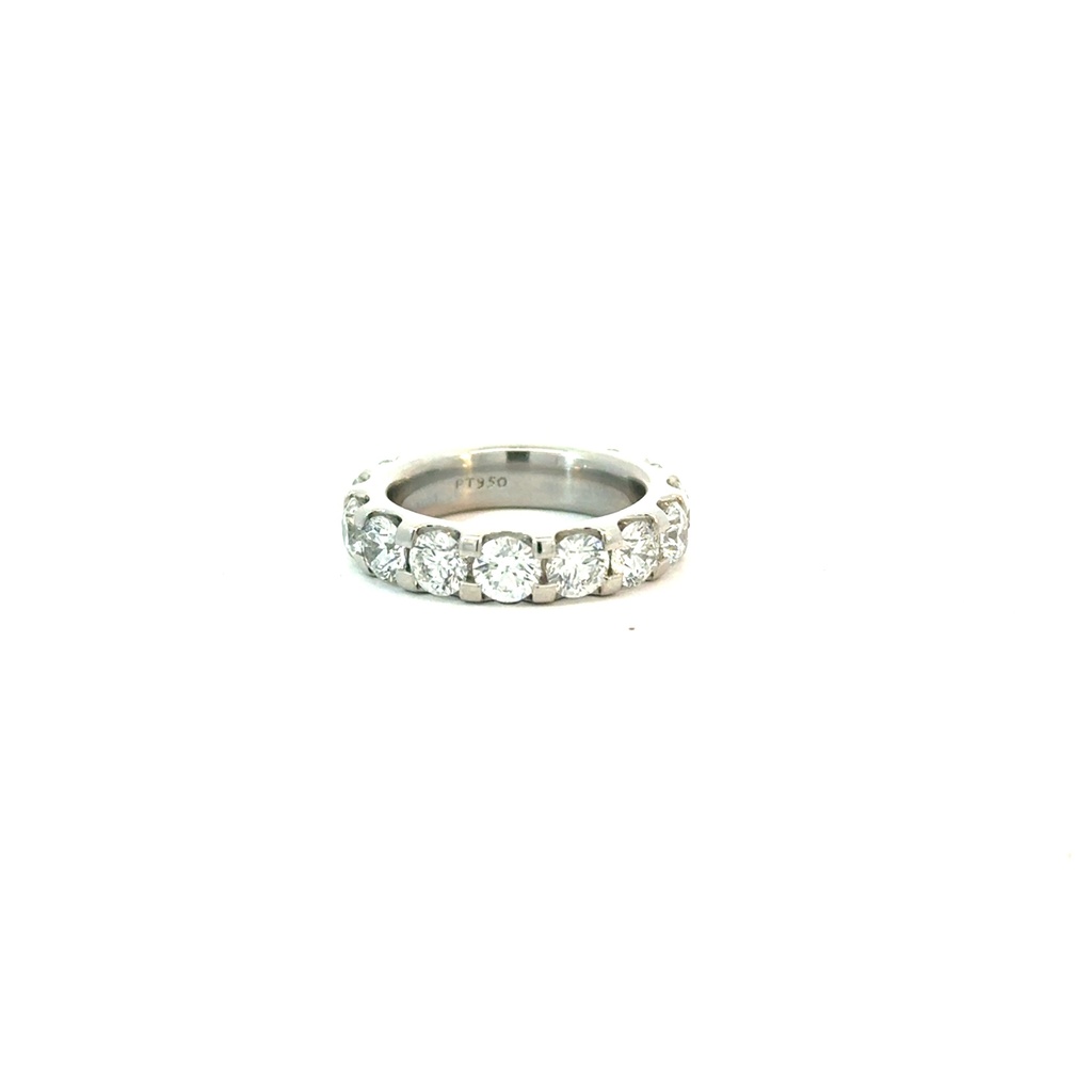 Platinum Eternity Band With (15) Round Diamonds Weighing 5.19cttw
