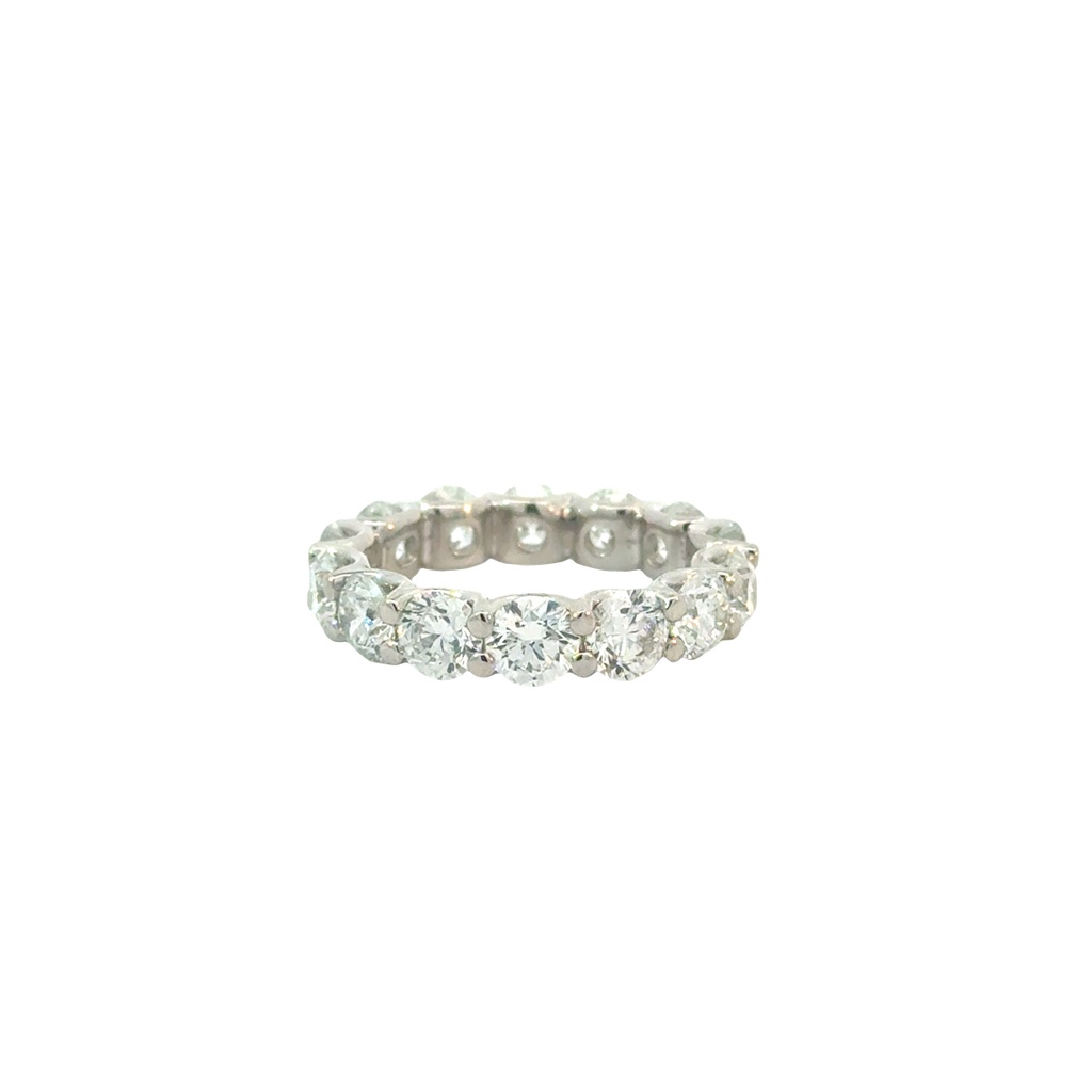 Platinum Eternity Band With (14) Round Diamonds Weighing 5.71cttw