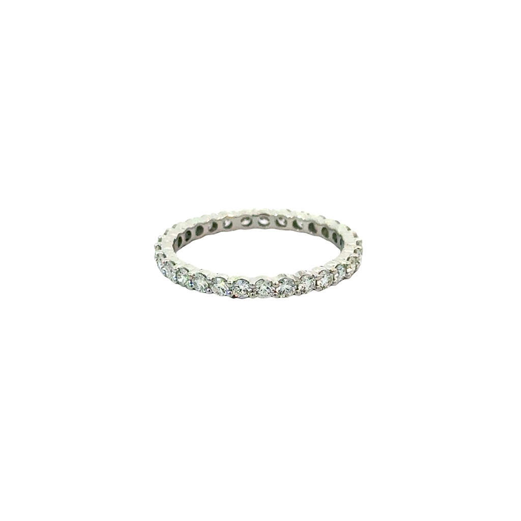 14Kt White Gold Eternity Band With (29) Round Diamonds Weighing 0.96cttw