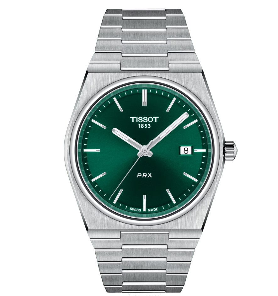 40mm PRX Quartz Movement Watch With A Green Dial And A Stainless Steel Strap