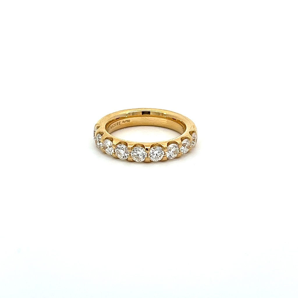 [EROD20865008Y72000] 18Kt Yellow Gold Odessa Nine Stone Band With Round Diamonds Weighing 1.57cttw