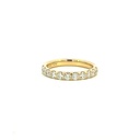 18Kt Yellow Gold Odessa Half Eternity Band With (11) Round Diamonds Weighing 0.79cttw