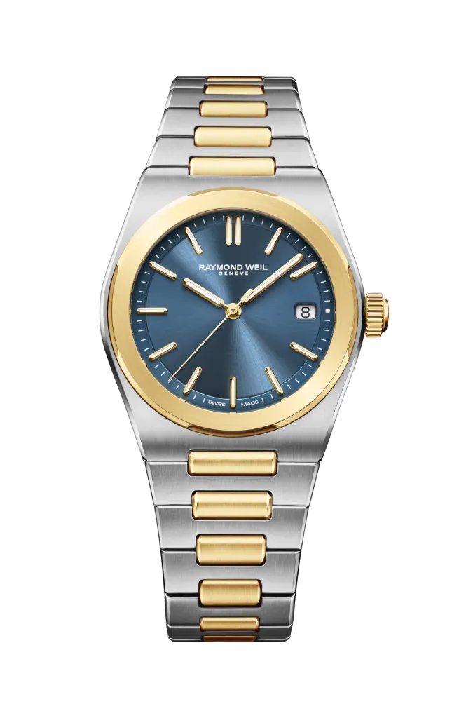 38mm A.R.T Two Toned Blue Dial Automatic Watch With A Stainless Steel Band