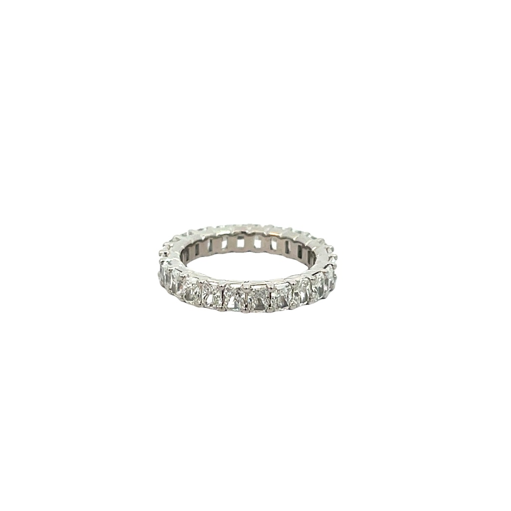 Platinum Eternity Band With (24) Radiant Cut Diamonds Weighing 3.59cttw
