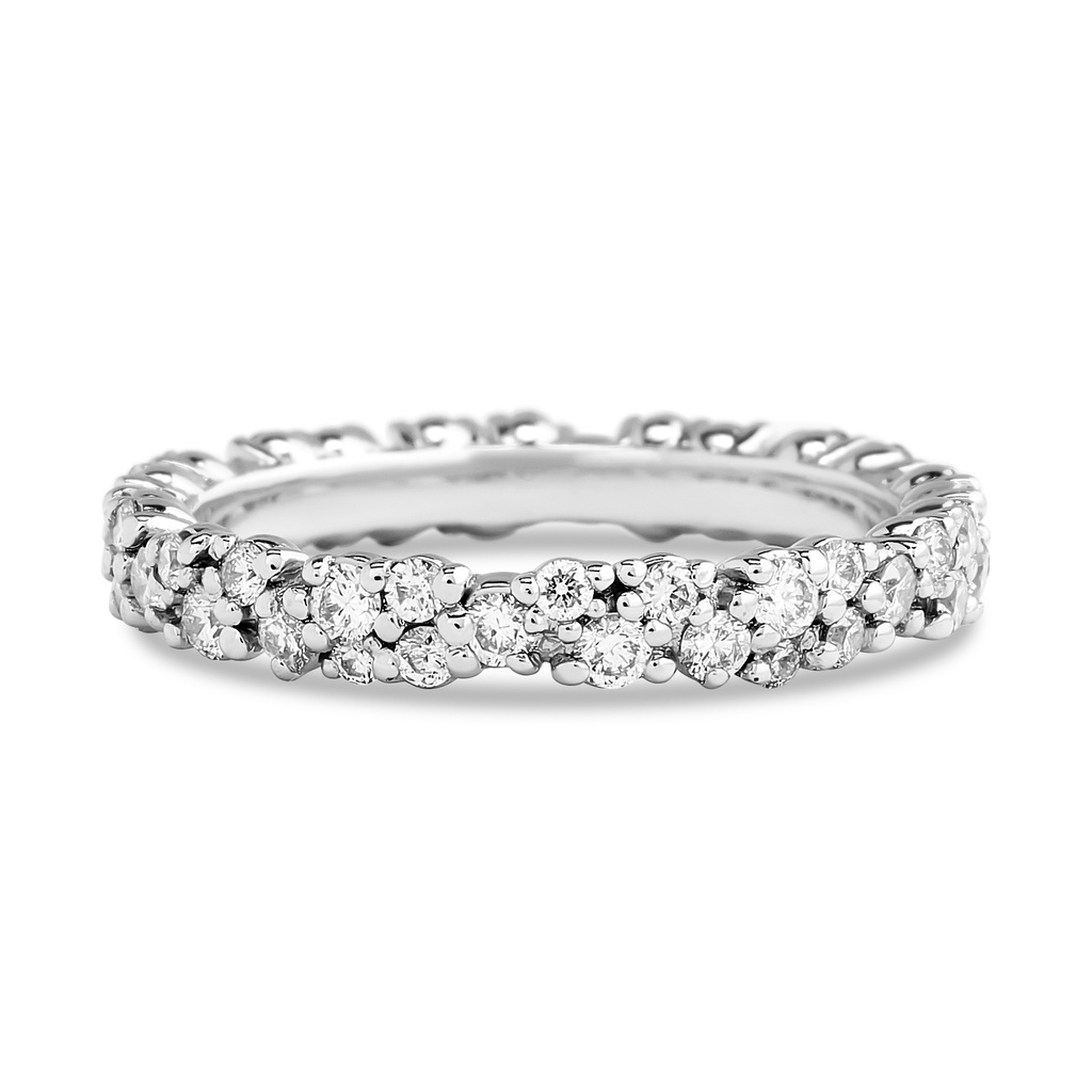 Platinum Diamond Confetti Ring 0.69cttw