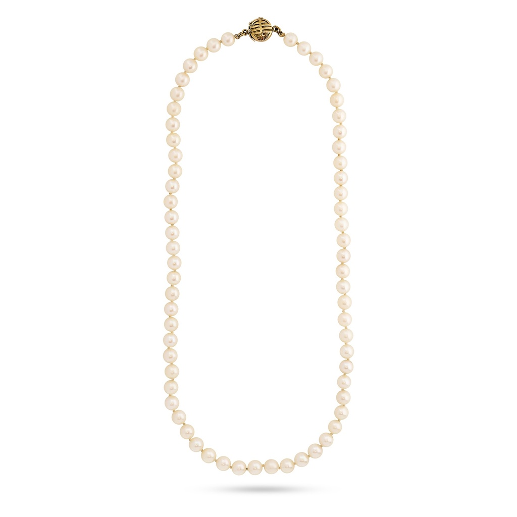 14Kt Yellow Gold 17.5" Pearl Strand