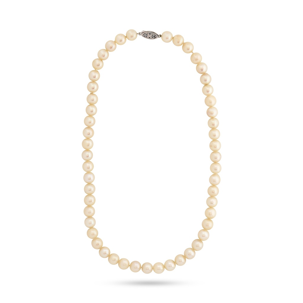 14Kt White Gold 15" Pearl Strand