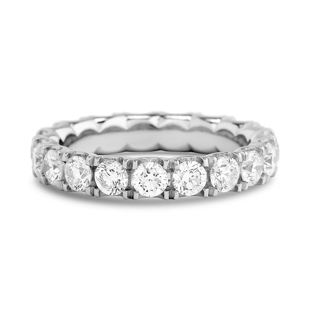 Platinum Eternity Band With (19) Round Diamonds Weighing 1.97cttw