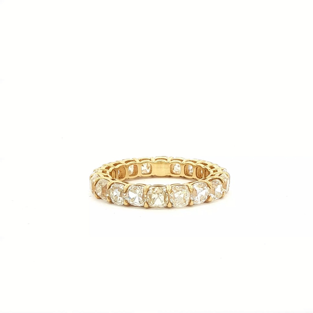 [ORD460OM-O] 18Kt Yellow Gold Eternity Band With (20) Old Mine Cut Diamonds Weighing 4.60cttw