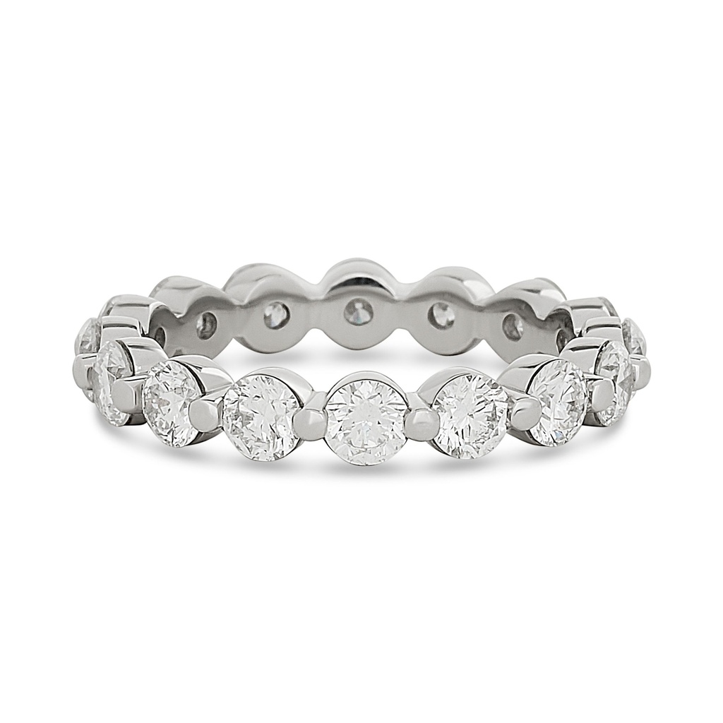 Platinum Eternity Band With (16) Round Diamonds Weighing 1.59cttw