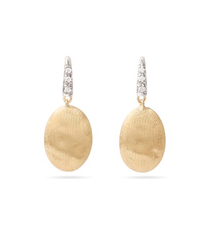 1/2 Pair 18Kt Two Toned Siviglia Diamond Dangle Earring  0.02cttw