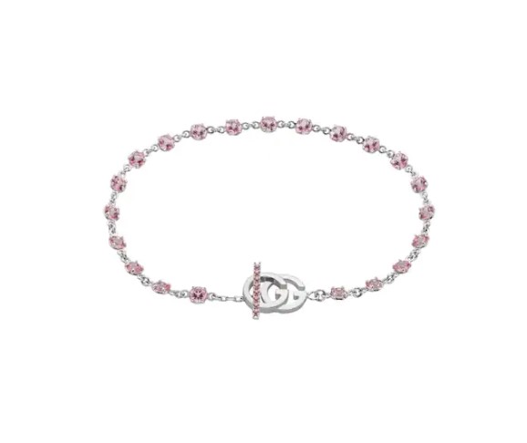 Pink Tourmaline GG Running Chain Bracelet