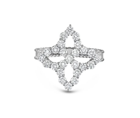18Kt White Gold Diamond Princess Ring 1.23cttw