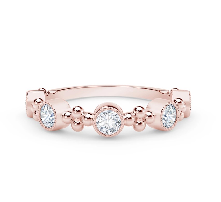 De Beers Forevermark Five Stone Diamond Stackable Band 0.58cttw