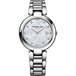 [1600-ST-00995] 32mm Shine Mother of Pearl and Diamond Dial Watch and Stainless Steel Strap