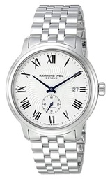 [2238-ST-00659] 40mm Maestro White Dial Watch and Stainless Steel Strap
