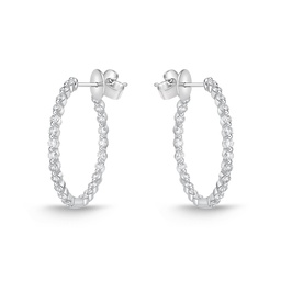 [CHHO45424248W7200] Diamond Aura Hoop Earrings 1.07cttw