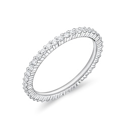[ERPT1296500PT72000] Platinum Petite Prong Eternity Band With Round Diamonds Weighing 0.51cttw