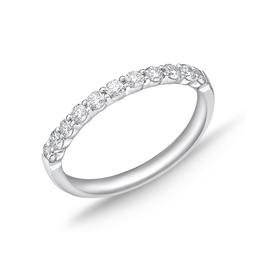 [ERPT12465008PT72000] Platinum Petite Prong Band With Round Diamonds Weighing 0.35cttw