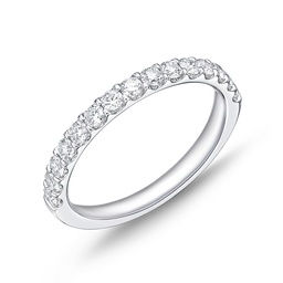 [EROD2046500PT72000] Platinum Odessa Half Eternity Band With Round Diamonds Weighing 0.53cttw