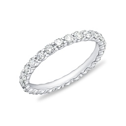 [ERPT1326500PT72000] Platinum Petite Prong Eternity Band With Round Diamonds Weighing 1.04cttw